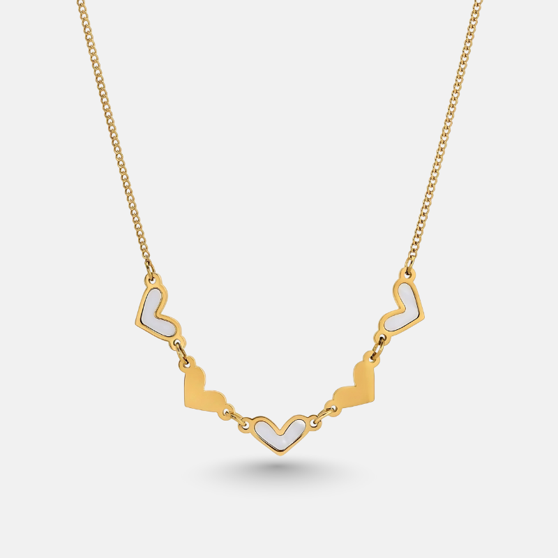 Elegant Gold Plated Heart Necklace for Women – Stylish Love Pendant Chain