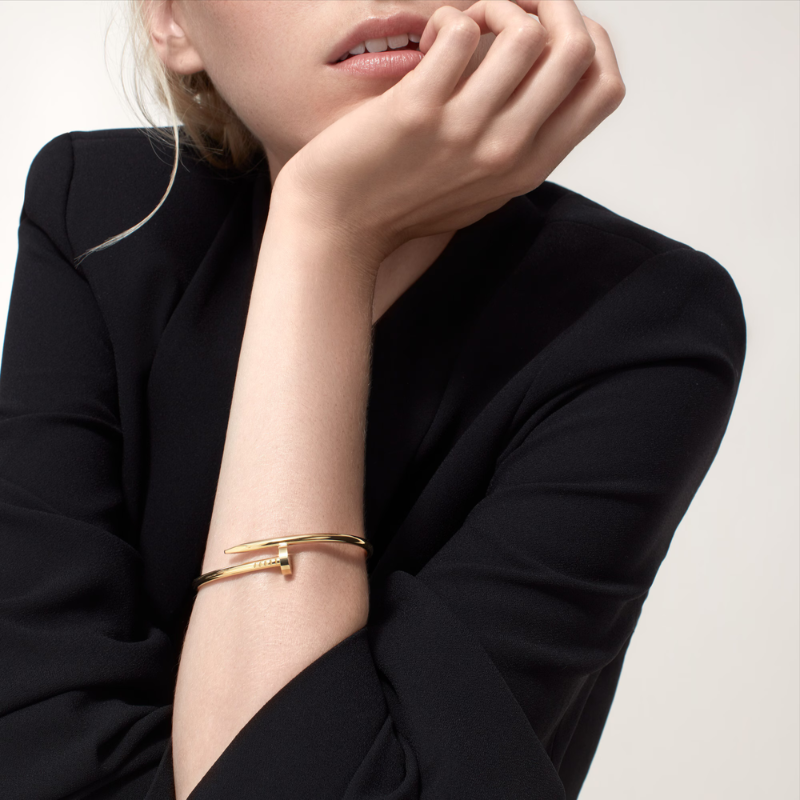 Gold Nail Bangle Bracelet