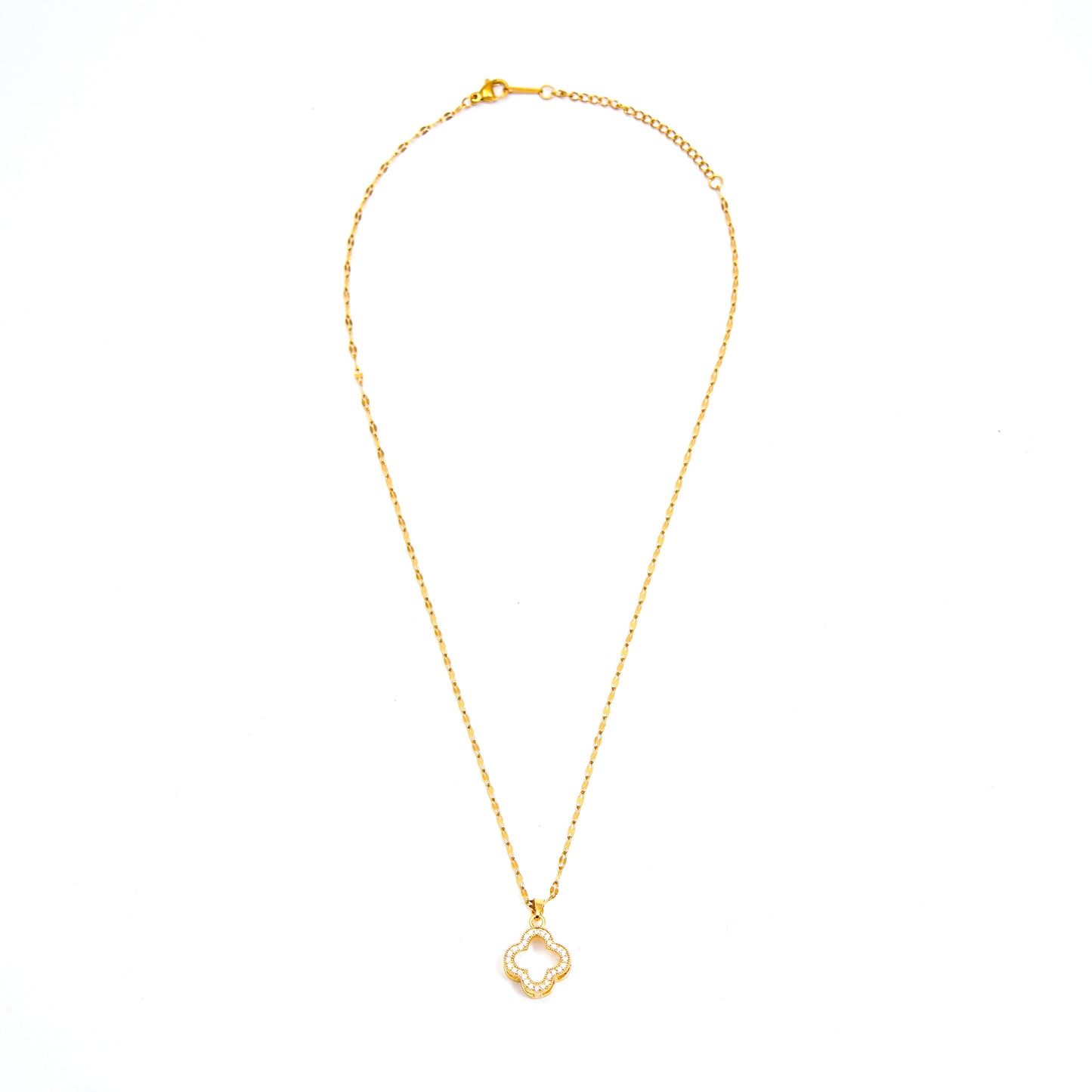 Elegant Gold Flower Pendant Necklace