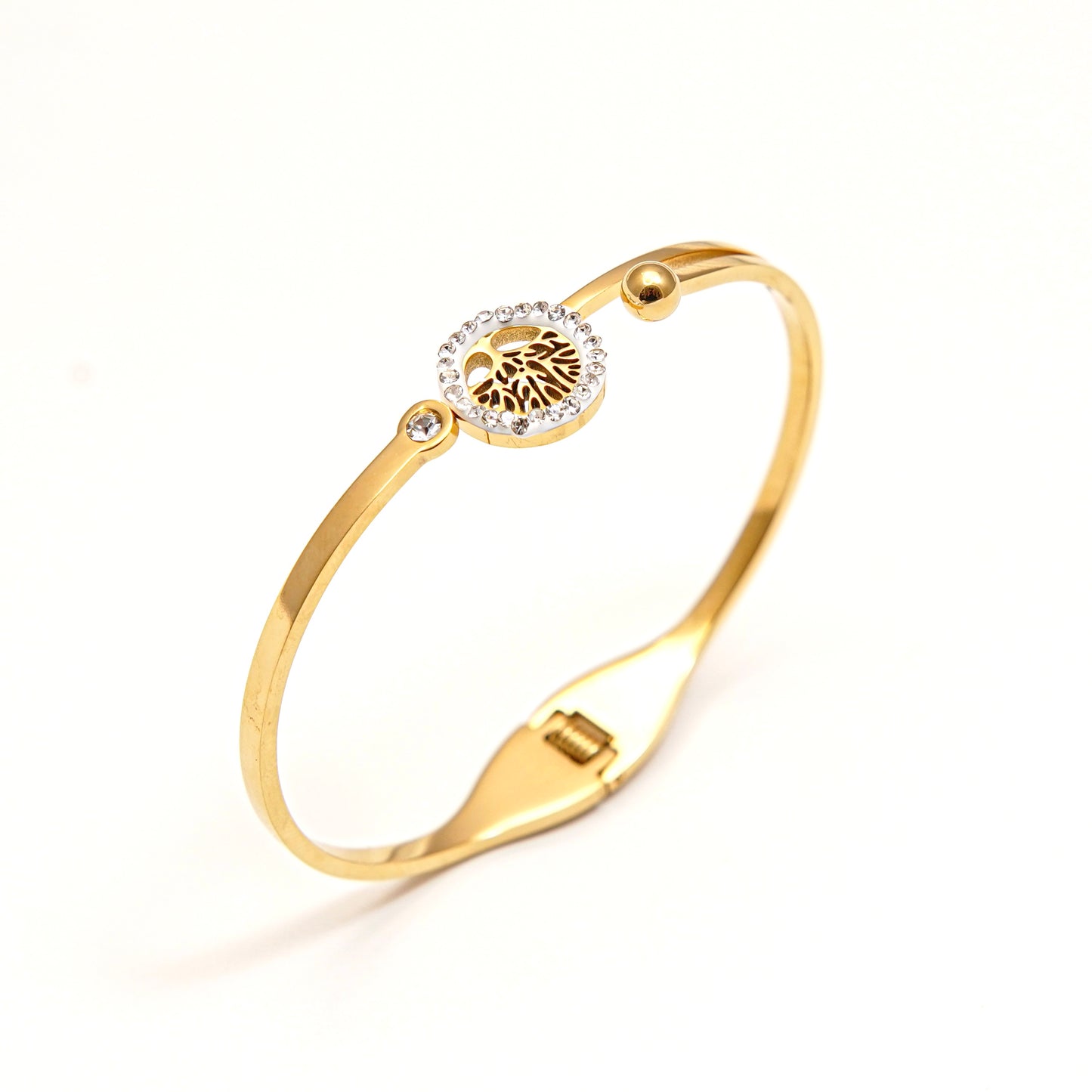 Delicate Tree of Life Bangle Bracelet