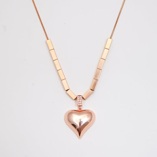 Rose Gold Heart Pendant Necklace