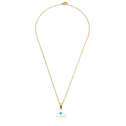 Minimalist Whale Tail Pendant Necklace