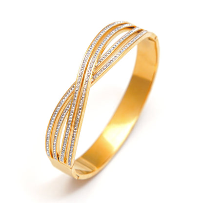 Luxe Infinity Gold Bangle Bracelet