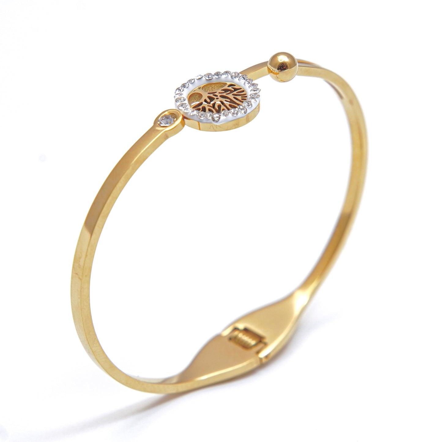 Delicate Tree of Life Bangle Bracelet