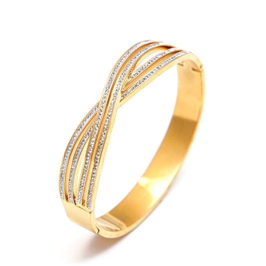 Luxe Infinity Gold Bangle Bracelet