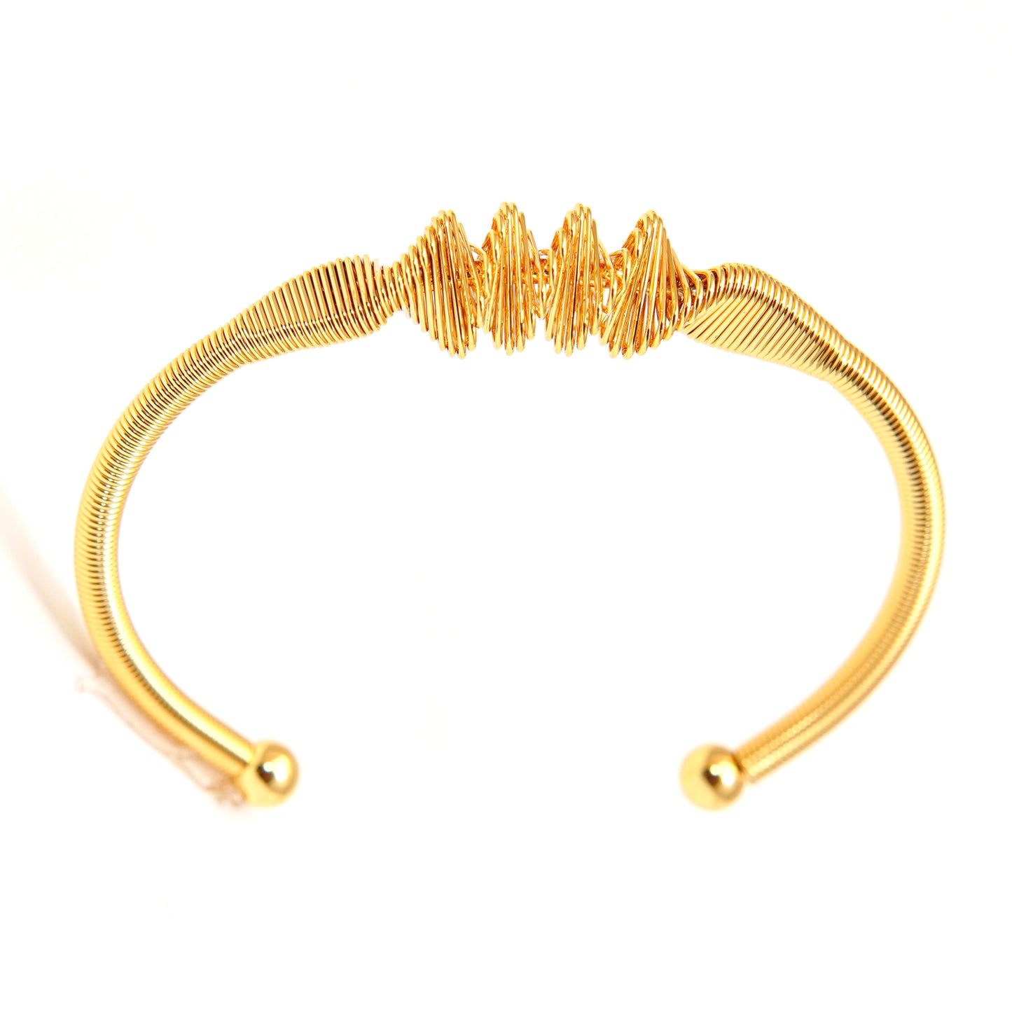 Elegant Spiral Gold Cuff Bracelet