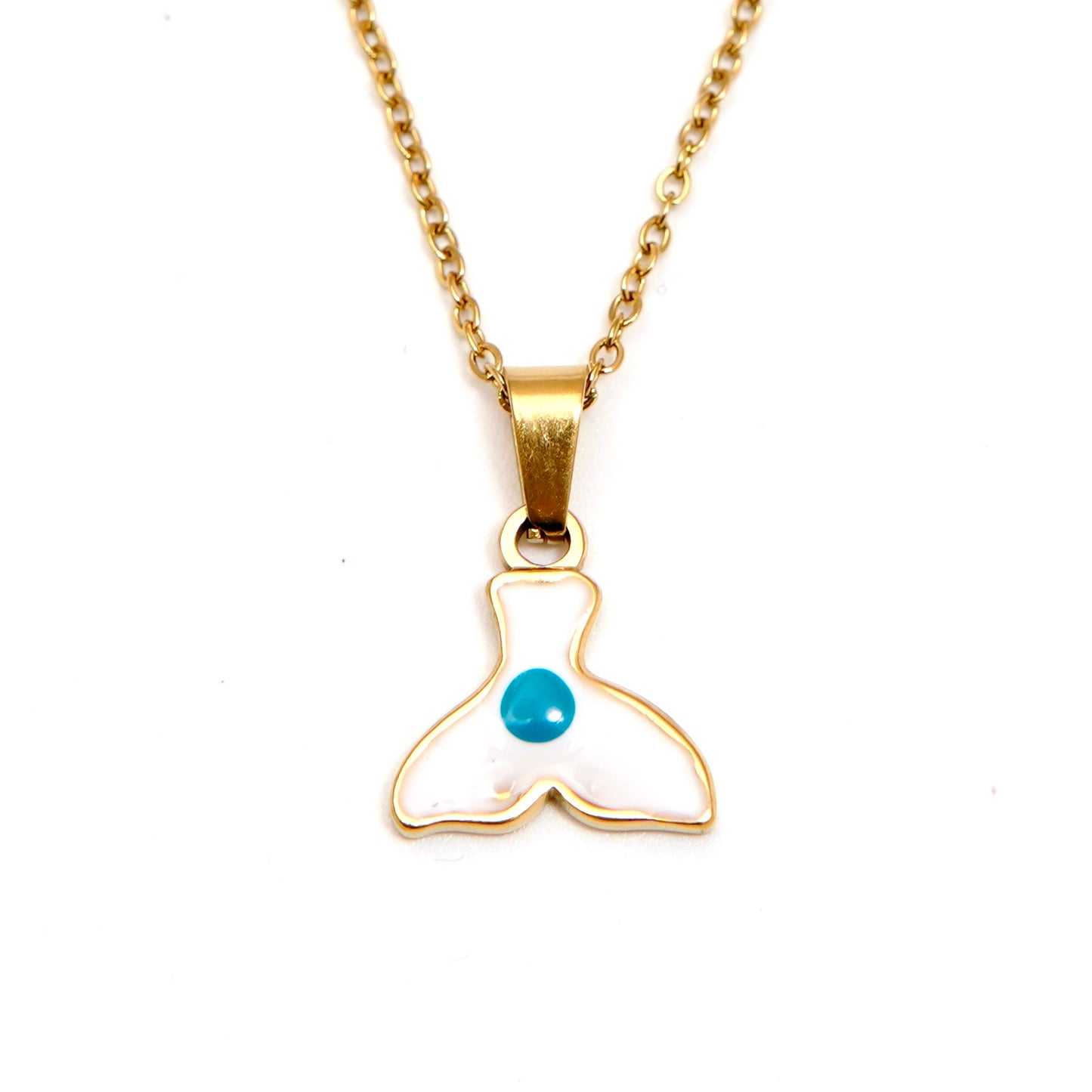 Minimalist Whale Tail Pendant Necklace