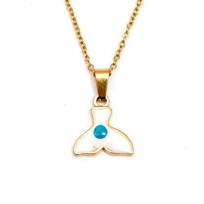Minimalist Whale Tail Pendant Necklace
