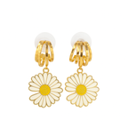 Blooming Daisy Gold Hoop Earrings