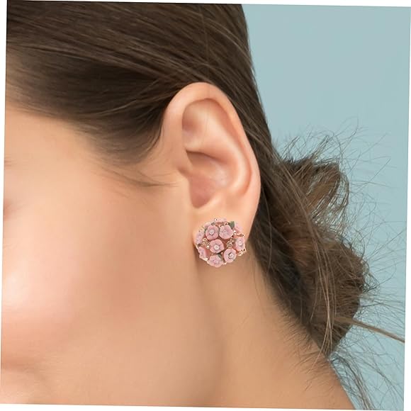 Blush Bloom Vintage Floral Stud Earrings