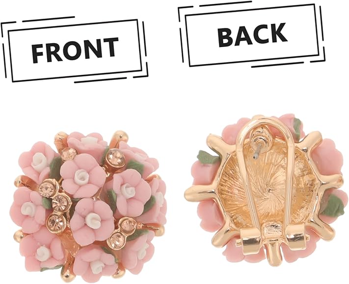 Blush Bloom Vintage Floral Stud Earrings