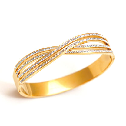 Luxe Infinity Gold Bangle Bracelet