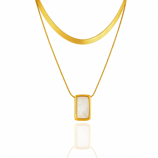 Elegant Gold Necklace Set with Pendant