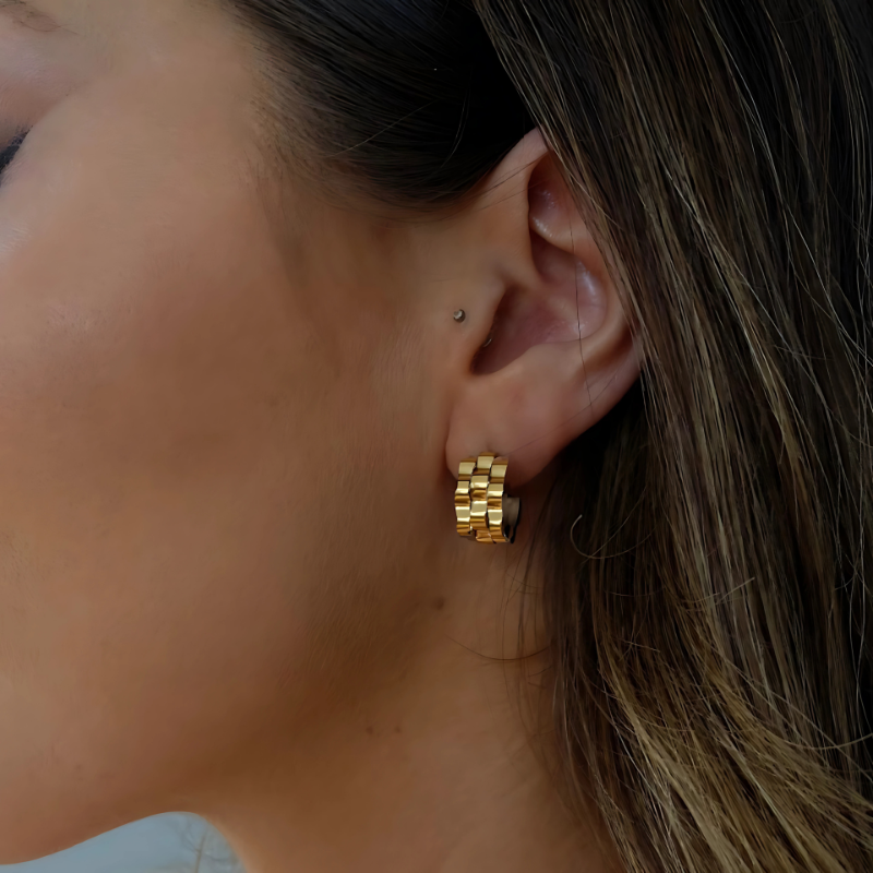 Chunky Gold Hoops
