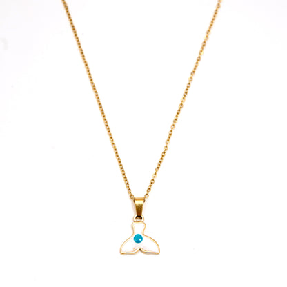 Minimalist Whale Tail Pendant Necklace