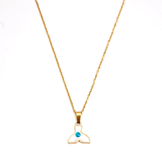 Minimalist Whale Tail Pendant Necklace