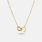 Double Heart Gold Necklace