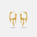 Drip Gold Hoop Earrings