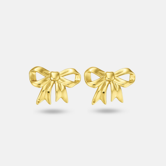Elegant Gold Bow Knot Earrings for Women