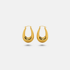 Gold Teardrop Hoop Earrings
