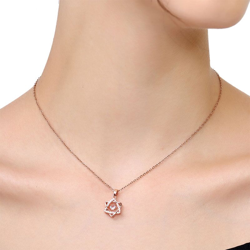 Elegant Star Rose Gold Necklace