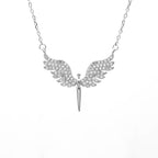 Elegant Silver Wing Pendant Necklace