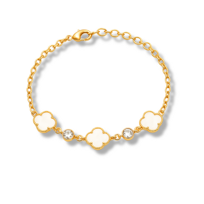 Elegant Clover Motif Charm Bracelet