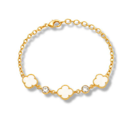 Elegant Clover Motif Charm Bracelet