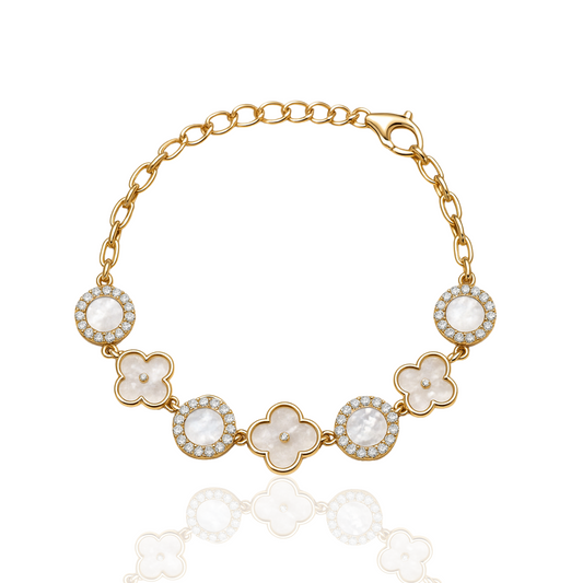 Elegant Floral Gold Bracelet