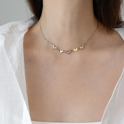 Elegant Gold Plated Heart Necklace for Women – Stylish Love Pendant Chain