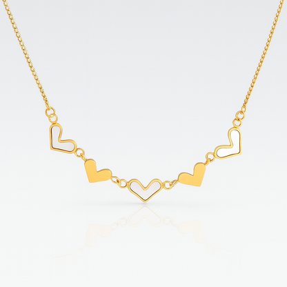 Elegant Gold Plated Heart Necklace for Women – Stylish Love Pendant Chain