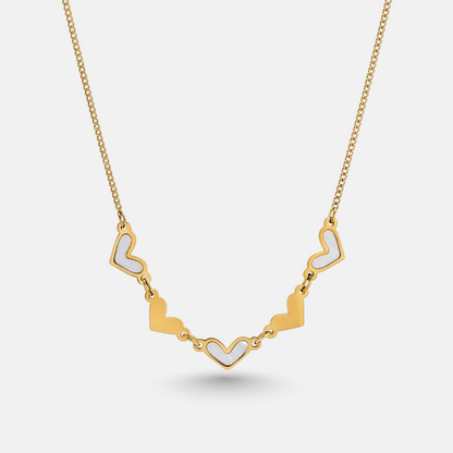 Elegant Gold Plated Heart Necklace for Women – Stylish Love Pendant Chain