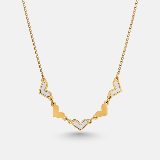 Elegant Gold Plated Heart Necklace for Women – Stylish Love Pendant Chain