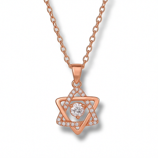 Elegant Rose Gold Star Pendant Necklace