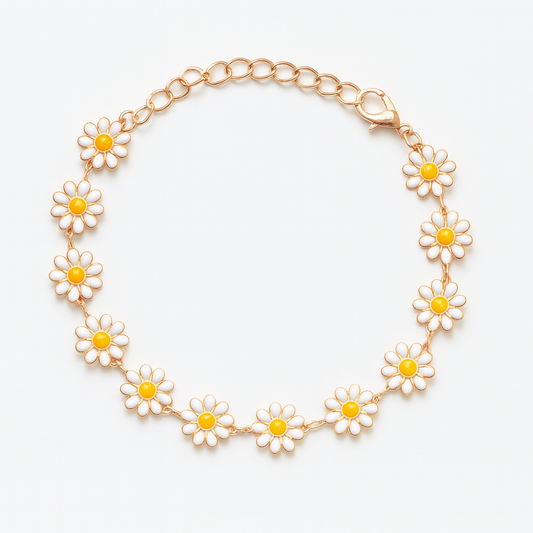 Floral Daisy Chain Bracelet