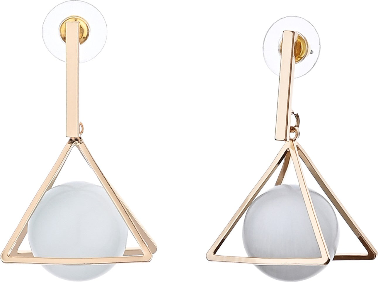 Geometric Elegance Triangle Earrings