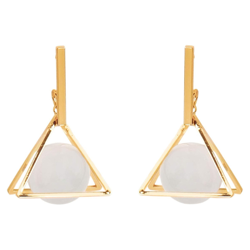 Geometric Elegance Triangle Earrings