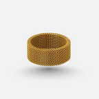 Gold Mesh Wide Band Ring