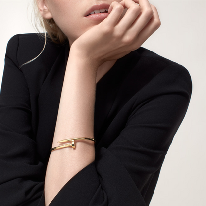Gold Nail Bangle Bracelet
