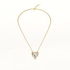 Heart-Shaped Zircon Gold Pendant