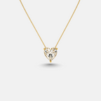 Heart-Shaped Zircon Gold Pendant