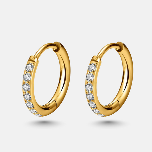 Hoop Earrings with Cubic Zirconia