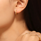 Elegant Hoop Earrings Zirconia