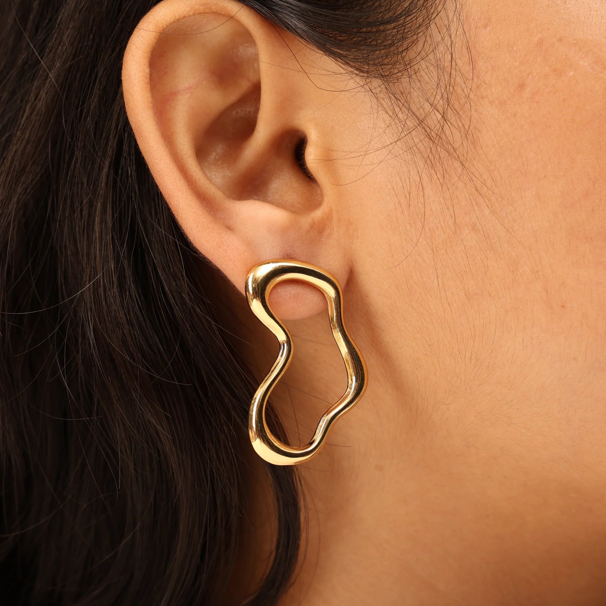 Golden Irregular Dangle Earrings
