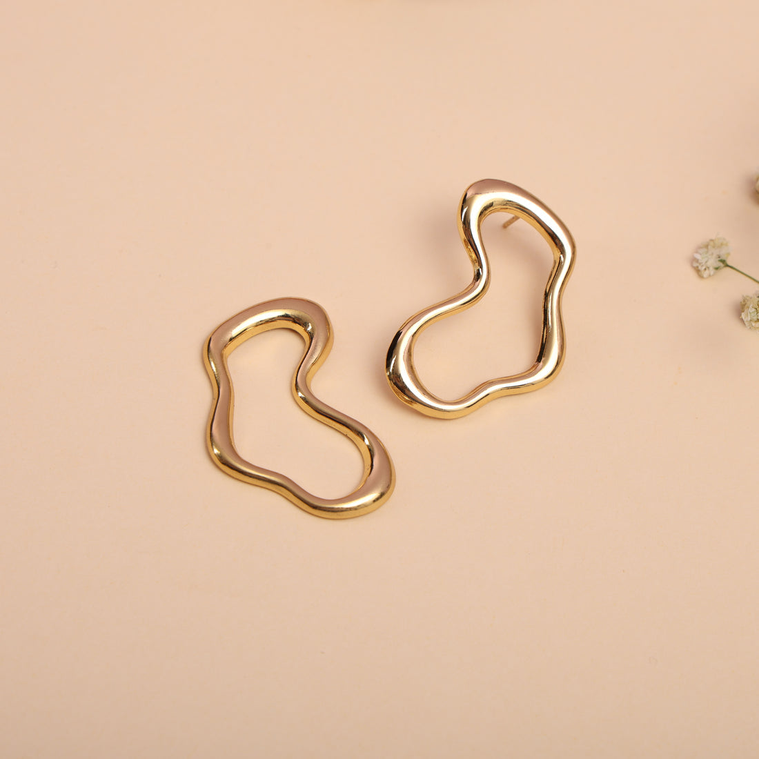 Golden Irregular Dangle Earrings