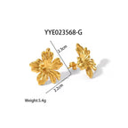 Stylish Gold Floral Petal Earrings