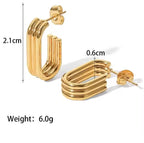 Gold Multi-Stacked Hoop Earrings