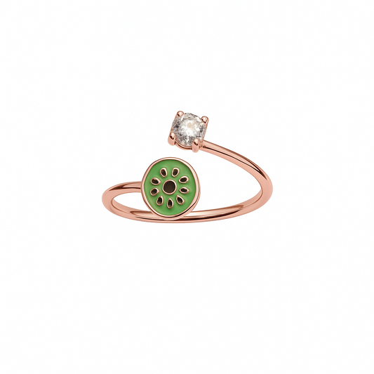 Kiwi Charm Adjustable Statement Ring