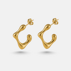Gold Modern Hoop Earrings