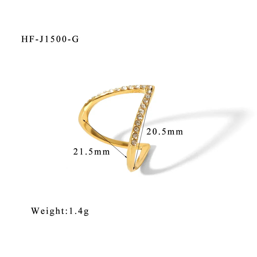 Reversible V-Shaped Adjustable Ring